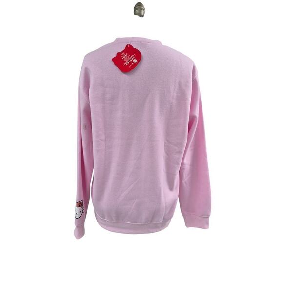 NWT Hello Kitty by Sanrio Pink Sweatshirt Sz M Cotton Blend Fairy Kei - Picture 3 of 5